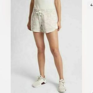 Athleta Cabo Tide Linen Shortie Short Camou Lightweight Summer Athletic Yoga 10